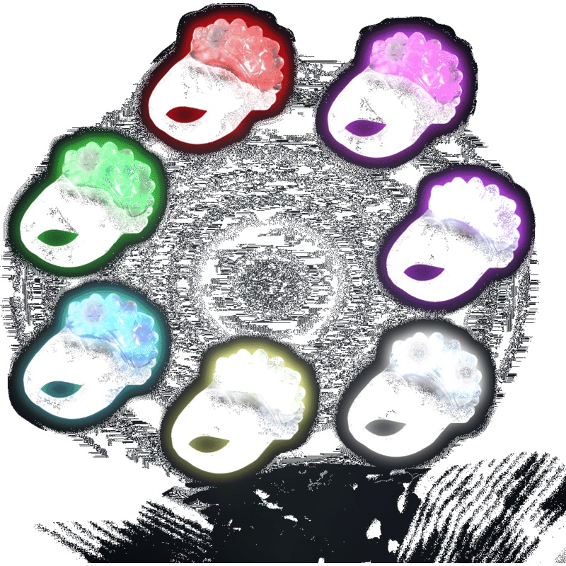 LED Light Up Flashing Jelly Bumpy Rings - Assorted Color Pack of 12
