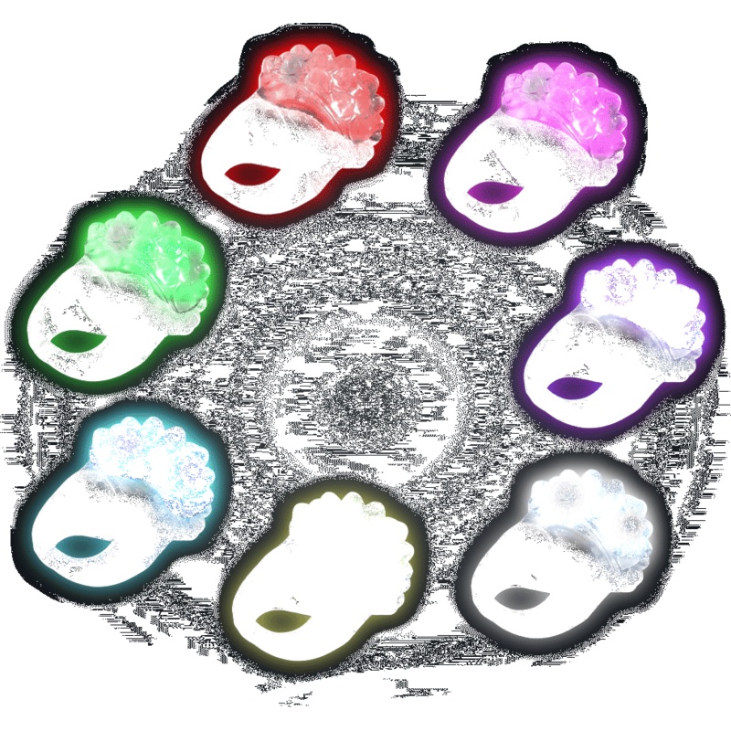 LED Light Up Flashing Jelly Bumpy Rings - Pack of 24 Assorted Colors