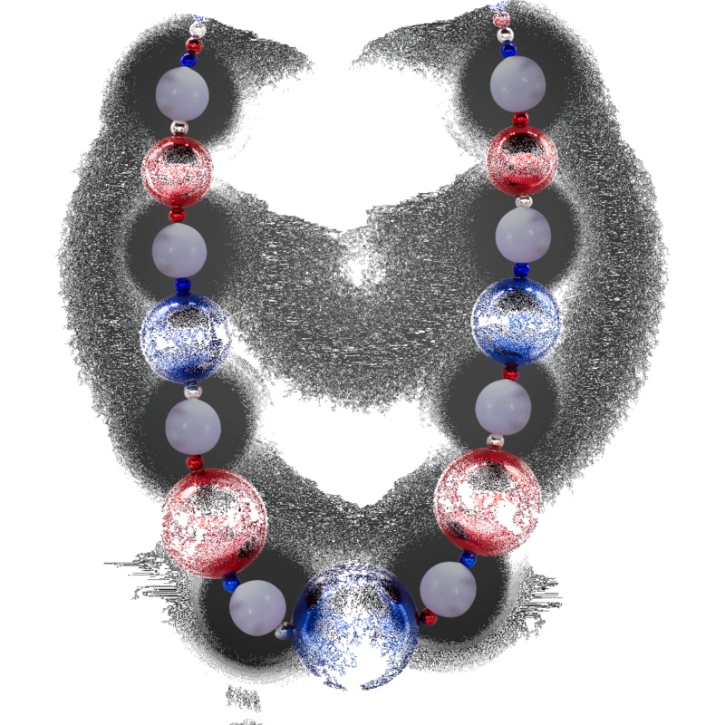 LED Light Up Patriotic Jumbo Bead Necklace