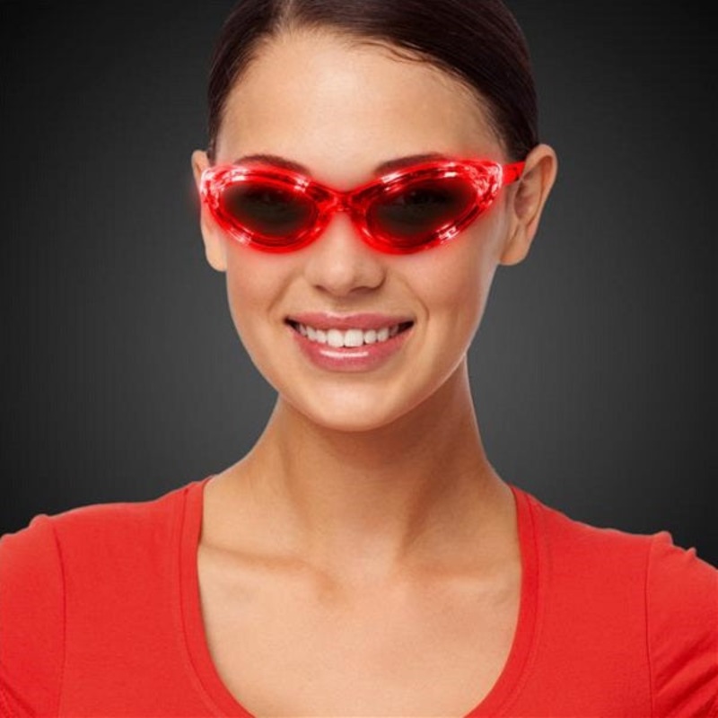LED Light Up Red Sunglasses