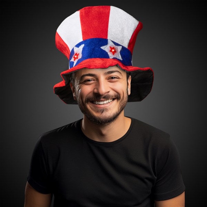 LED Light Up Uncle Sam Hat