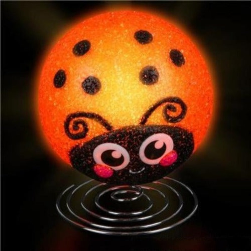 7.5 Inch Sparkle Lady Bug Lamp