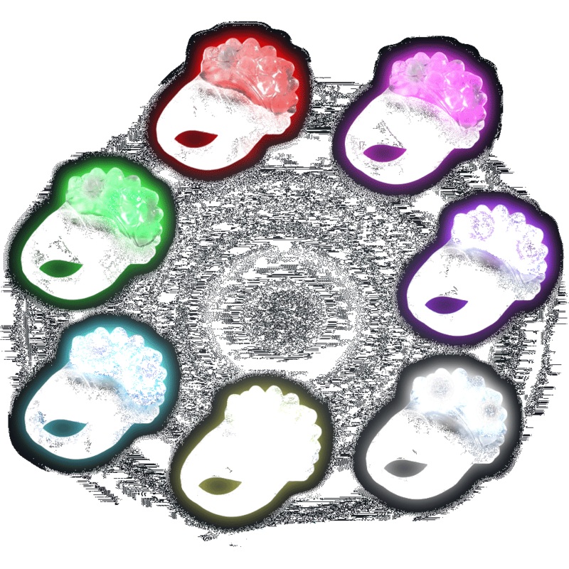 LED Flashing Jelly Bumpy Light Up Rings - Pack of 48 Assorted Colors
