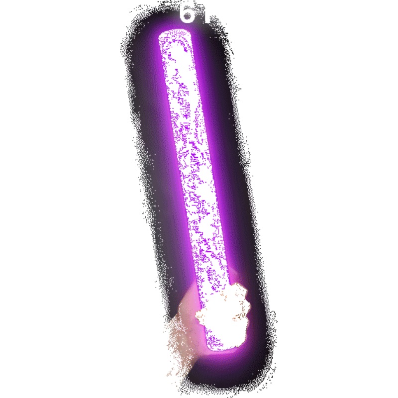 LED Light Up 16 Inch Purple Foam Stick Batons - Pack of 6 Sticks