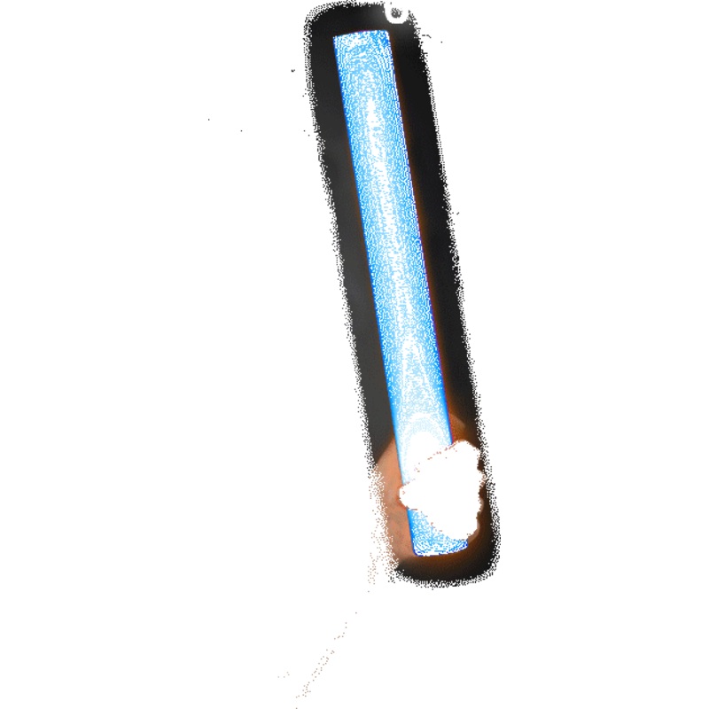 LED Light Up 18 Inch Blue Foam Stick Batons - Pack of 6 Sticks