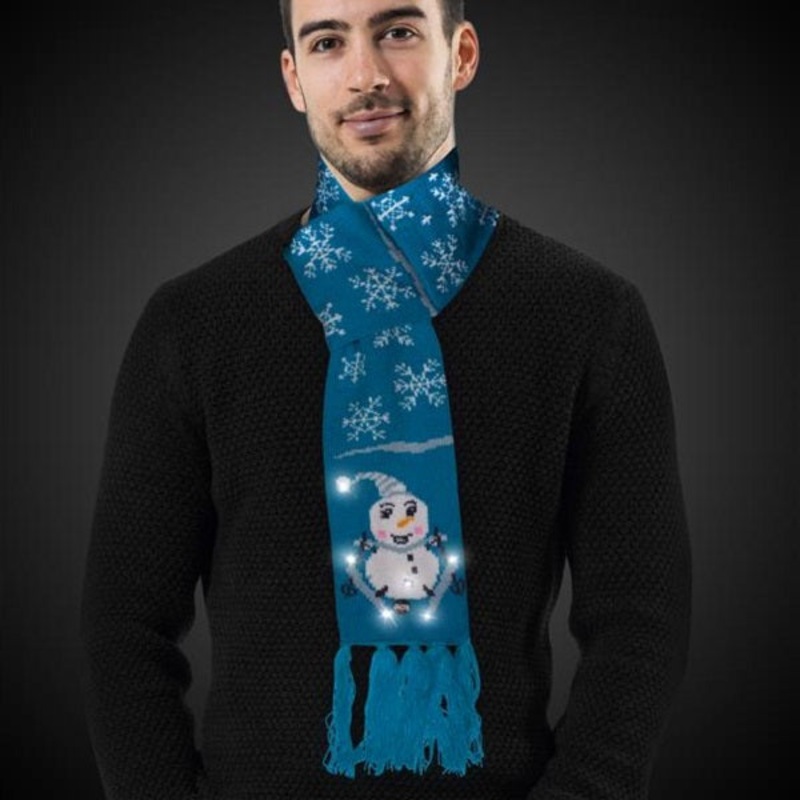 LED Light Up Snowflake Scarf