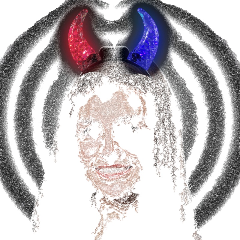 LED Multi-Color Crystal Devil Horns Headband