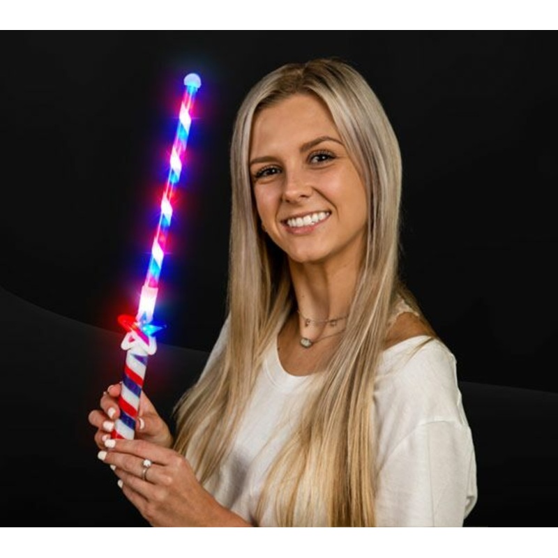 Light up RWB Twist Star Wand