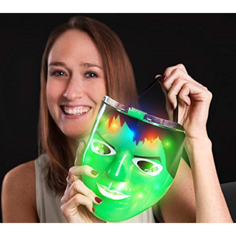 Superhero Green Light Up Mask