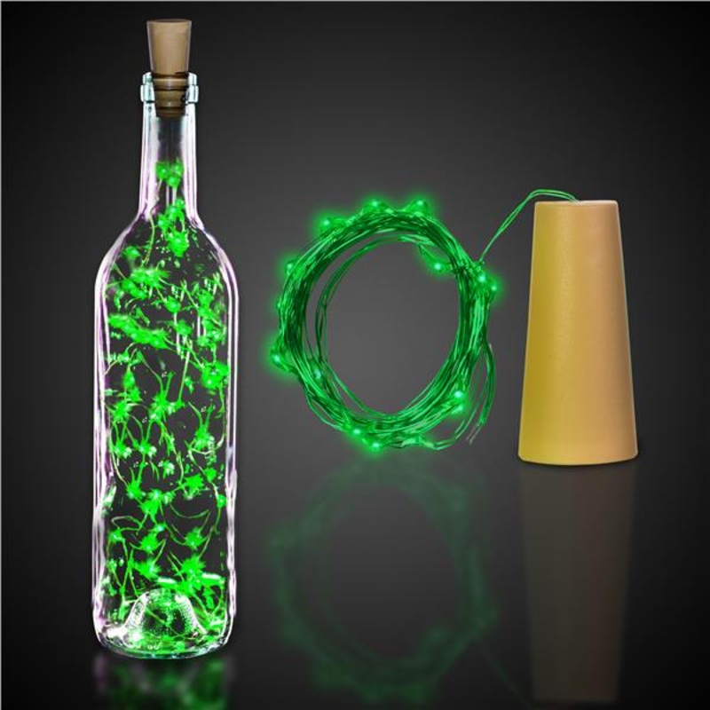 6 Feet LED Cork String Light Set - Green