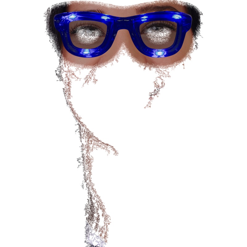 Blue LED Retro Sunglasses