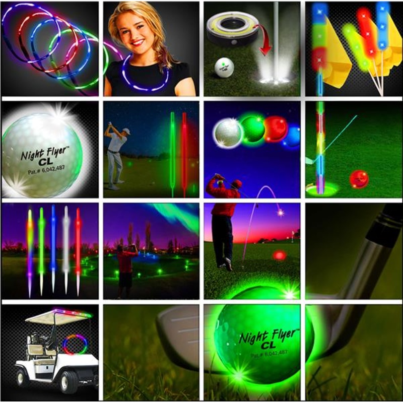 Deluxe 36 Player LED Night Flyer Tee Off Tournament Package