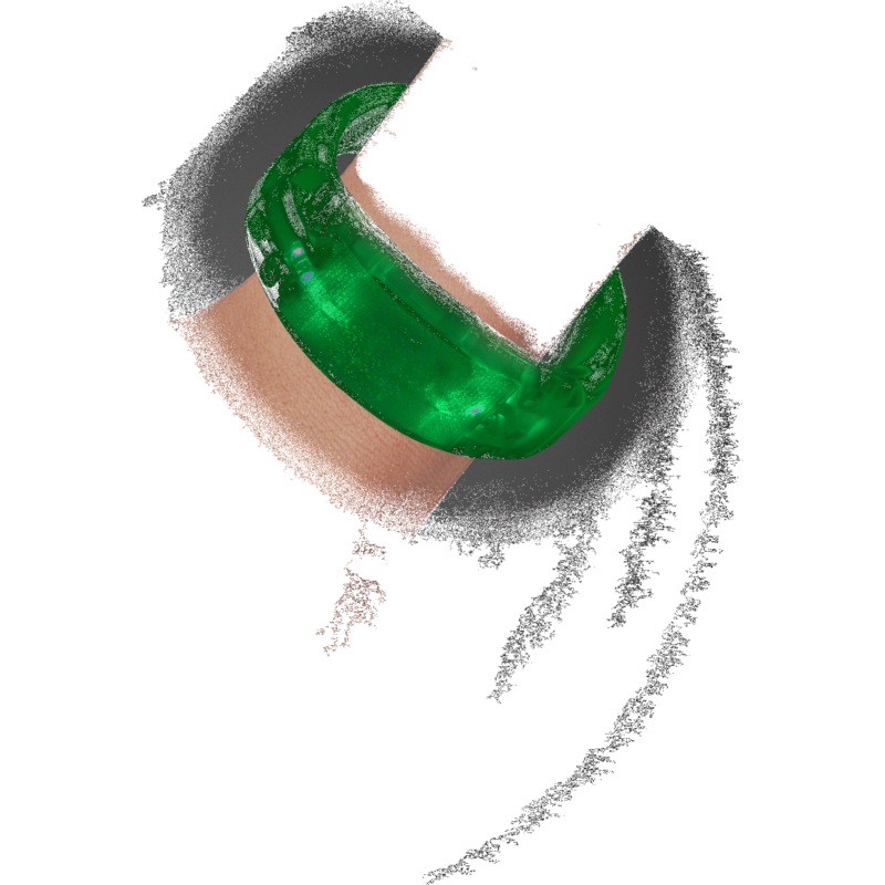 Green LED Bangle Bracelet
