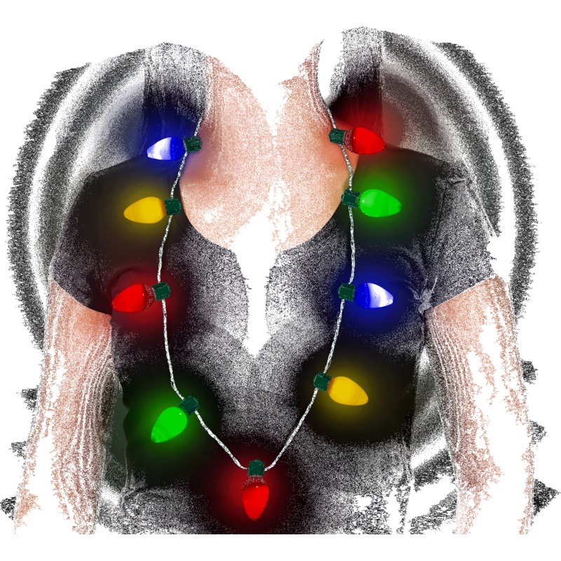 LED Christmas Bulb Necklace