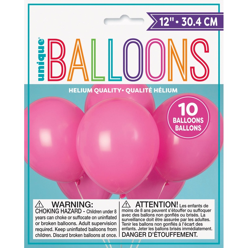 12in Packaged Latex Balloons 10ct - Bubblegum Pink