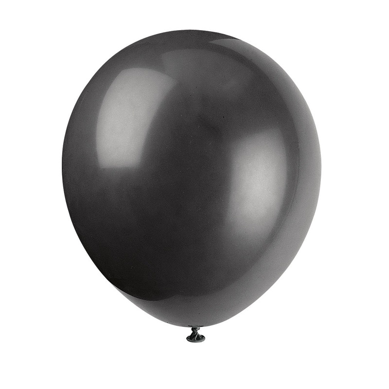 12in Packaged Latex Balloons 72ct - Jet Black