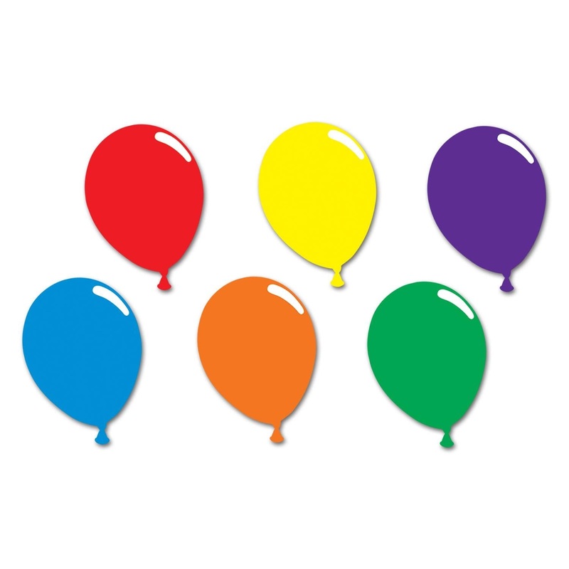 24 Pack Beistle Birthday Party printed Balloon Silhouettes