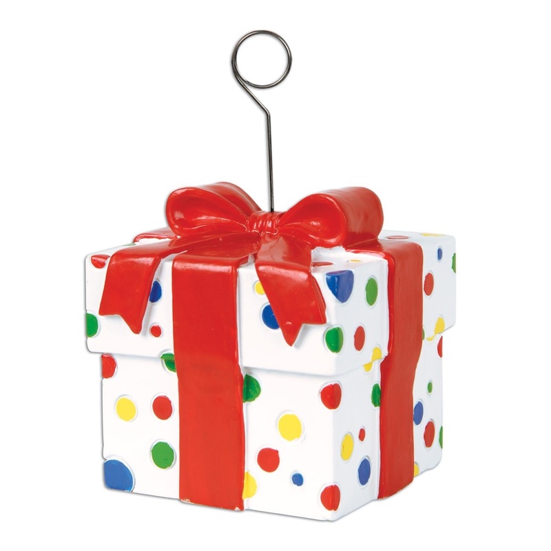 6 Pack Beistle Polka Dots Gift Box Photo/Balloon Holder