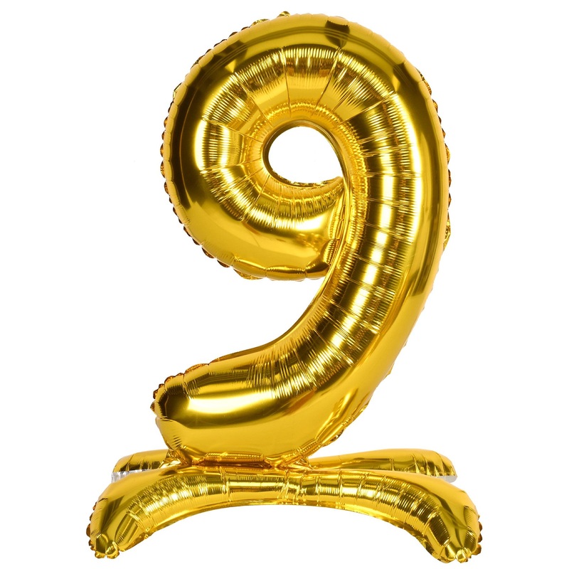 6 Pack Beistle Self-Standing Balloon Number 9