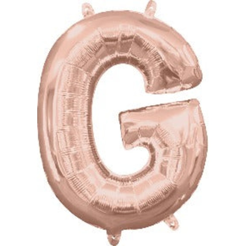 Air Filled Rose Gold Letter G Balloon