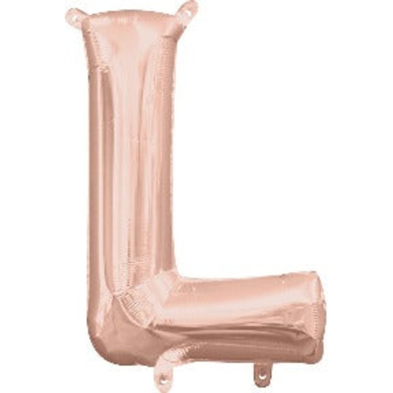 Air Filled Rose Gold Letter L Balloon