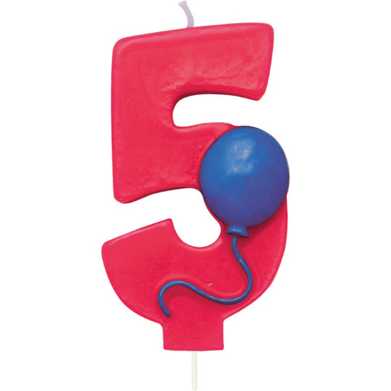 Bulk Pack of 3 #5 Balloons Candles