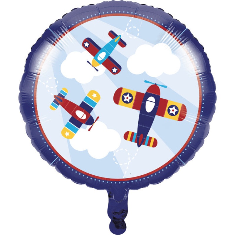 Bulk Pack of 3 Lil' Flyer Airplane Metallic Balloons 18"