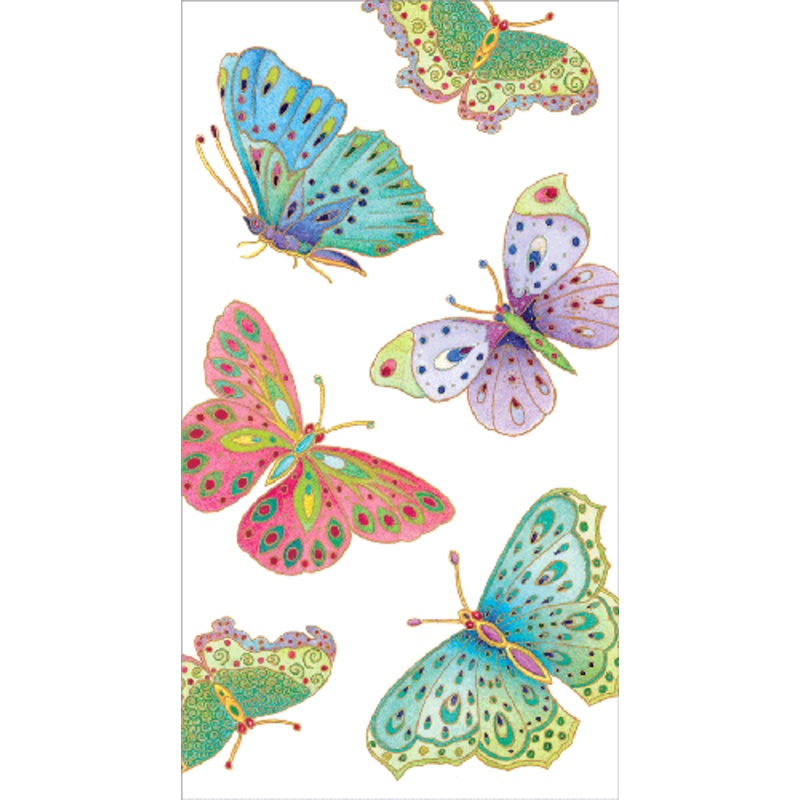 Jeweled Butterflies Premium Guest Towels 15ct