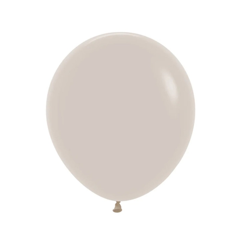 SEMPERTEX FASHION WHITE SAND 45CM LATEX BALLOONS (PACK OF 6)