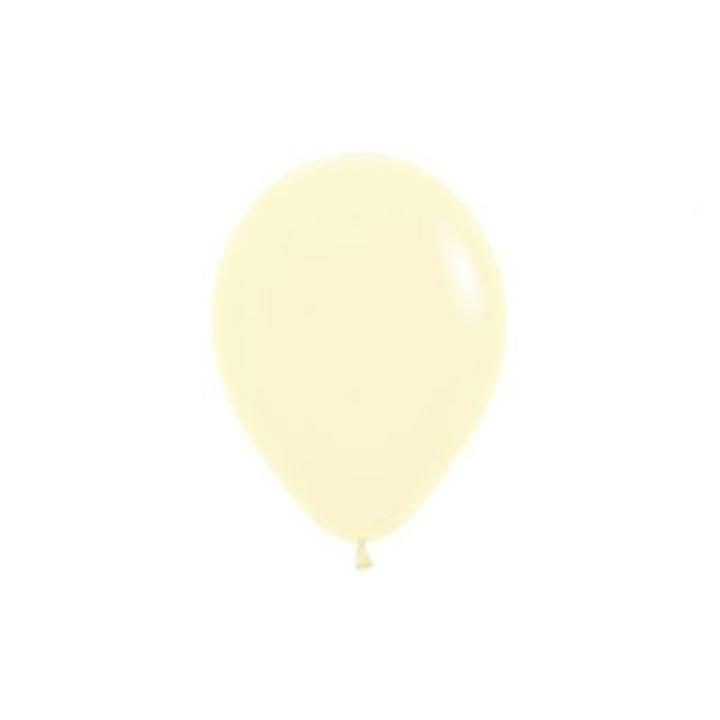 SEMPERTEX PASTEL MATTE YELLOW 30CM LATEX BALLOONS (PACK OF 25)