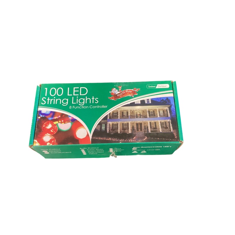 100 LED String Lights 8 function Controller - Warm White 10m