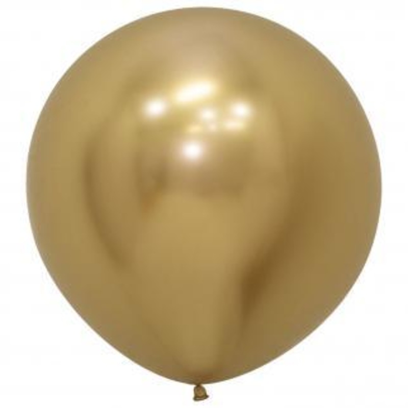 3 PACK LATEX BALLOON - 24" - GOLD