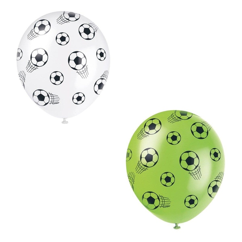3D Soccer latex balloons 12 inches, 5 per Package