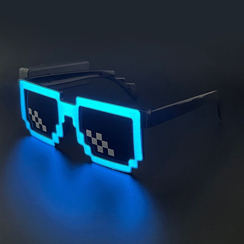Blue LED Neon Sunglasses for Adults