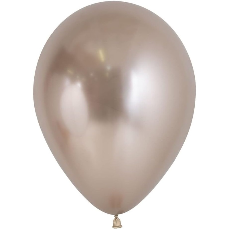 Chrome Reflex Champagne 11 inch betallatex Profesional Quality Latex Balloon 50 count package