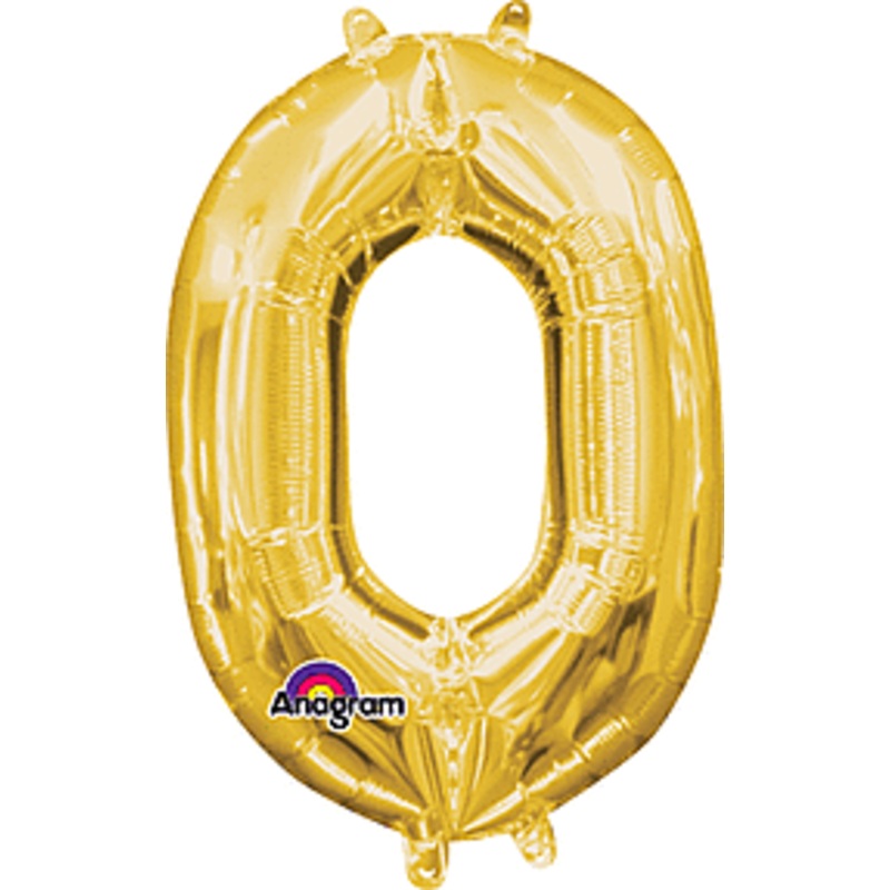 Gold 14" Number "0" Air filled Balloon Decoration (Copy)