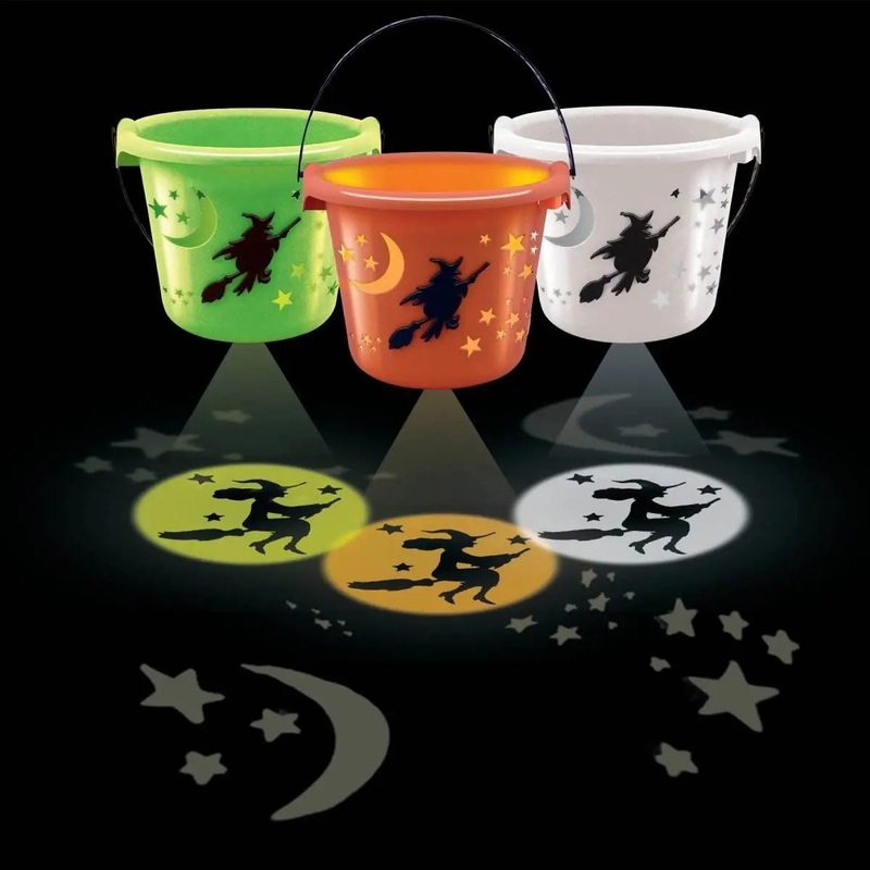 Halloween Witch LED Projection Bucket (1ct)