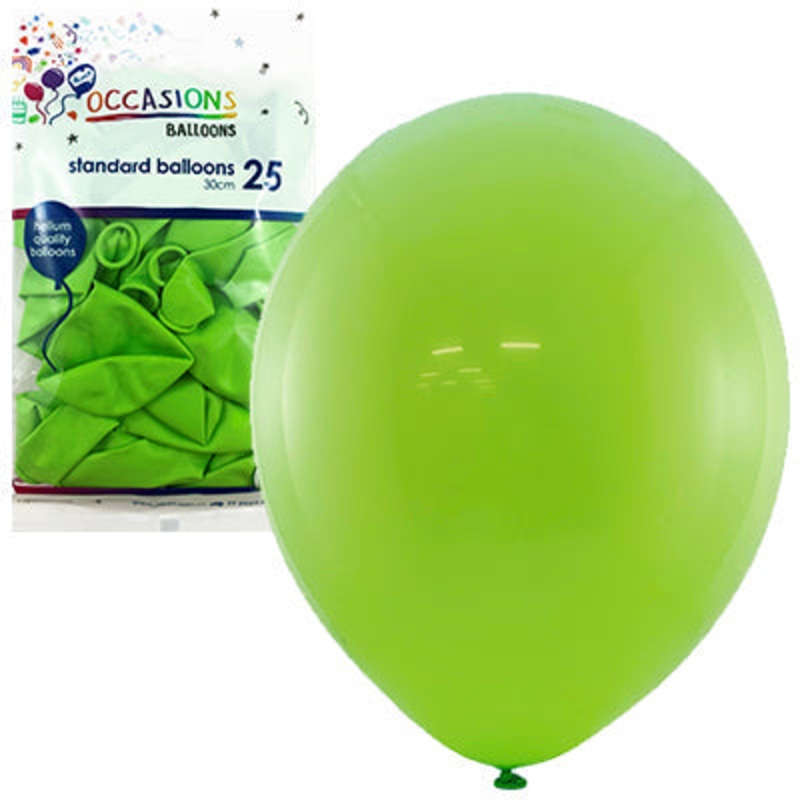 Lime 30cm Balloons Pack of 25