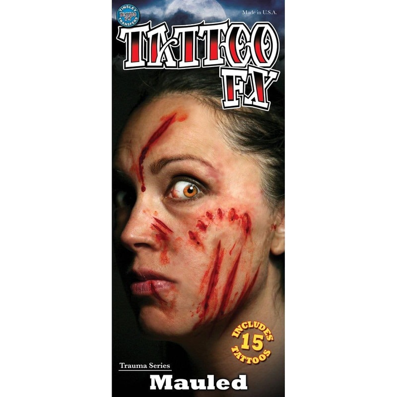 Mauled trauma temporary tattoo