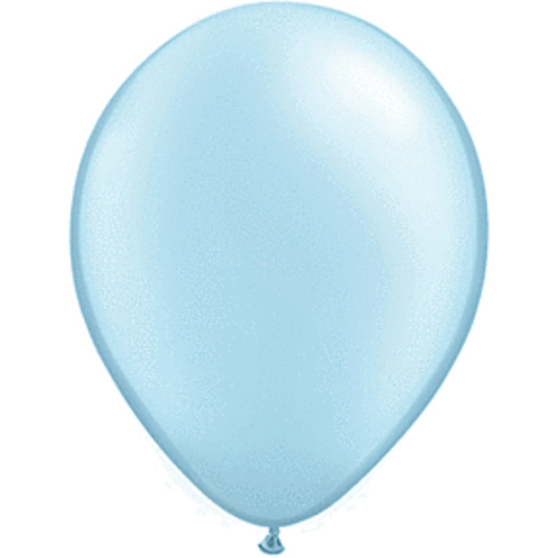 Pearl Light Blue 5 inch Qualatex Professional Quality Latex Balloon 100 count package