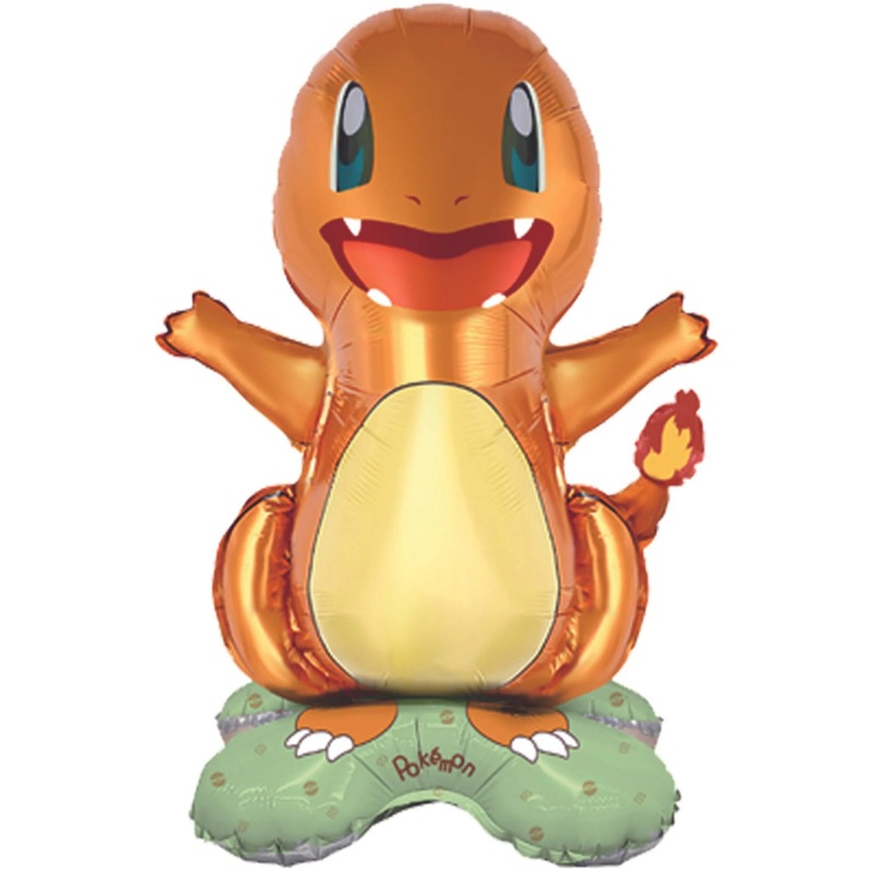 Pokemon - Charmander Pokemon Self-Stand Cartoon Theme Balloon - 22 Inch - Air Filled