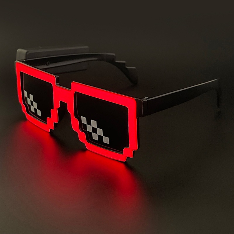 Red LED Neon Sunglasses for Adults