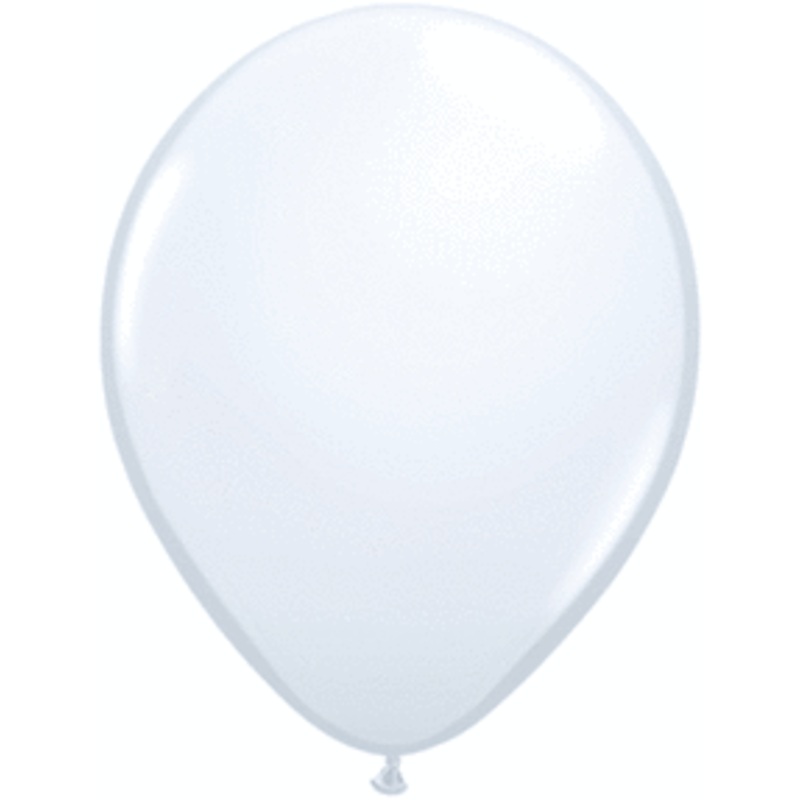 White  11 inch Qualatex Profesional Quality Latex Balloon 100 count package