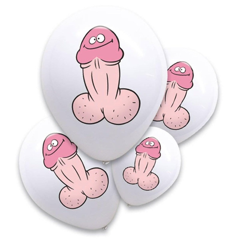 White pecker latex balloons 12 inches, 6 per package