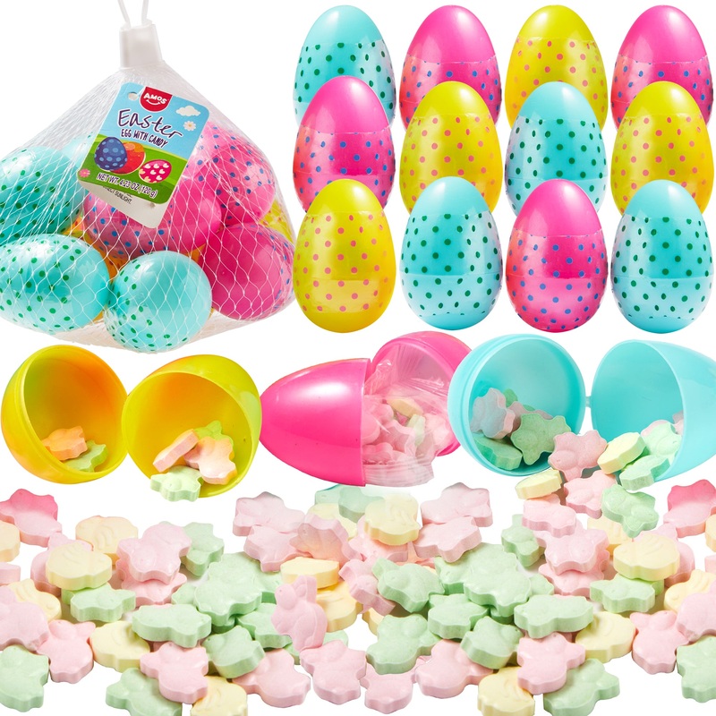 12Pcs Candy Prefilled Easter Eggs