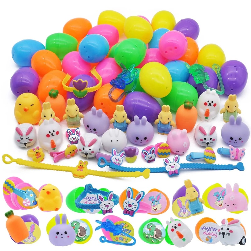 32Pcs Assorted Toys Prefilled Easter Eggs