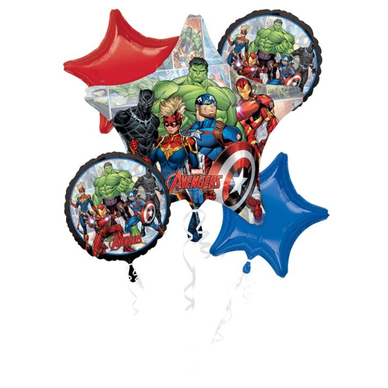 Avengers Powers Unite 5 piece Helium Filled Balloon Bouquet