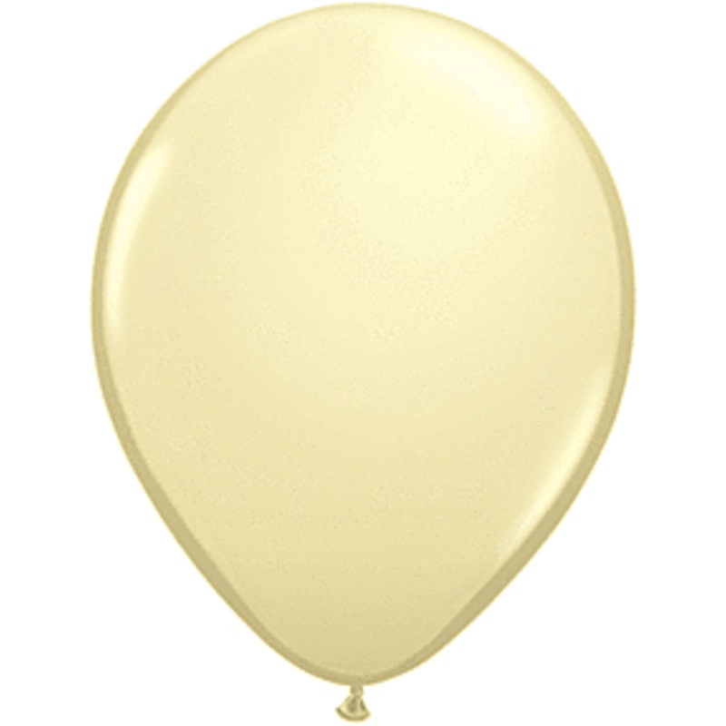 Ivory Silk 11 inch Qualatex Profesional Quality Latex Balloon 100 count package