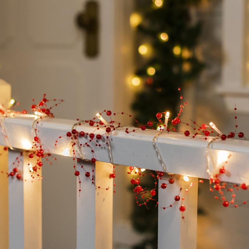 LED Berry Beaded Garland
