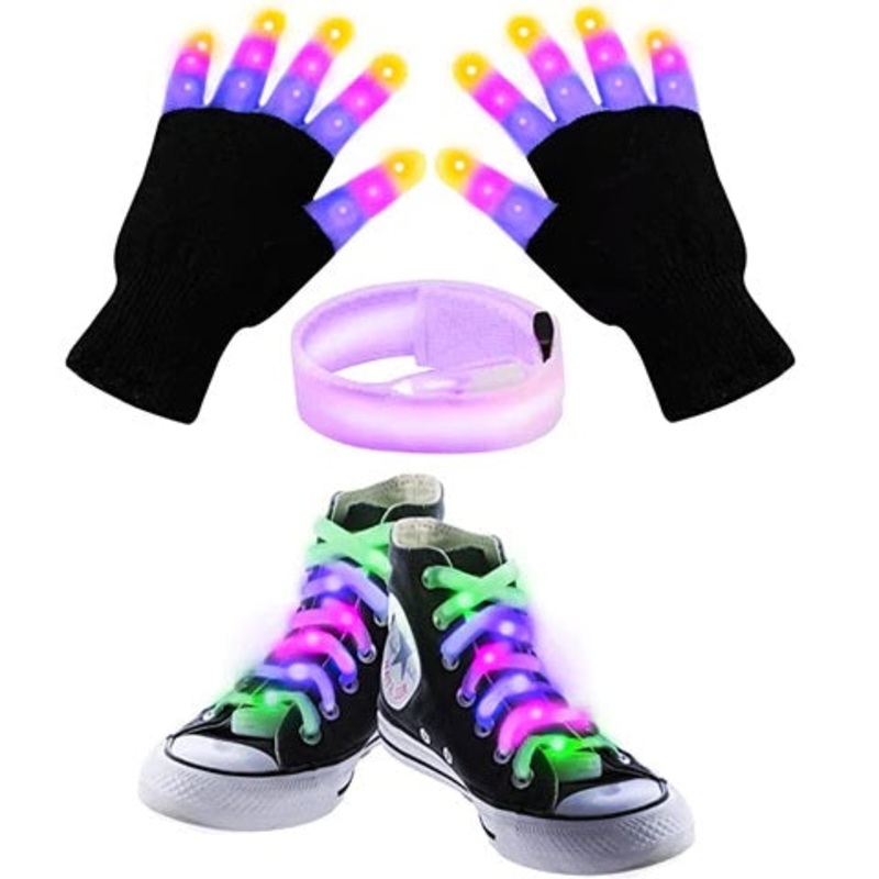 LED Gloves Laces and Bracelet